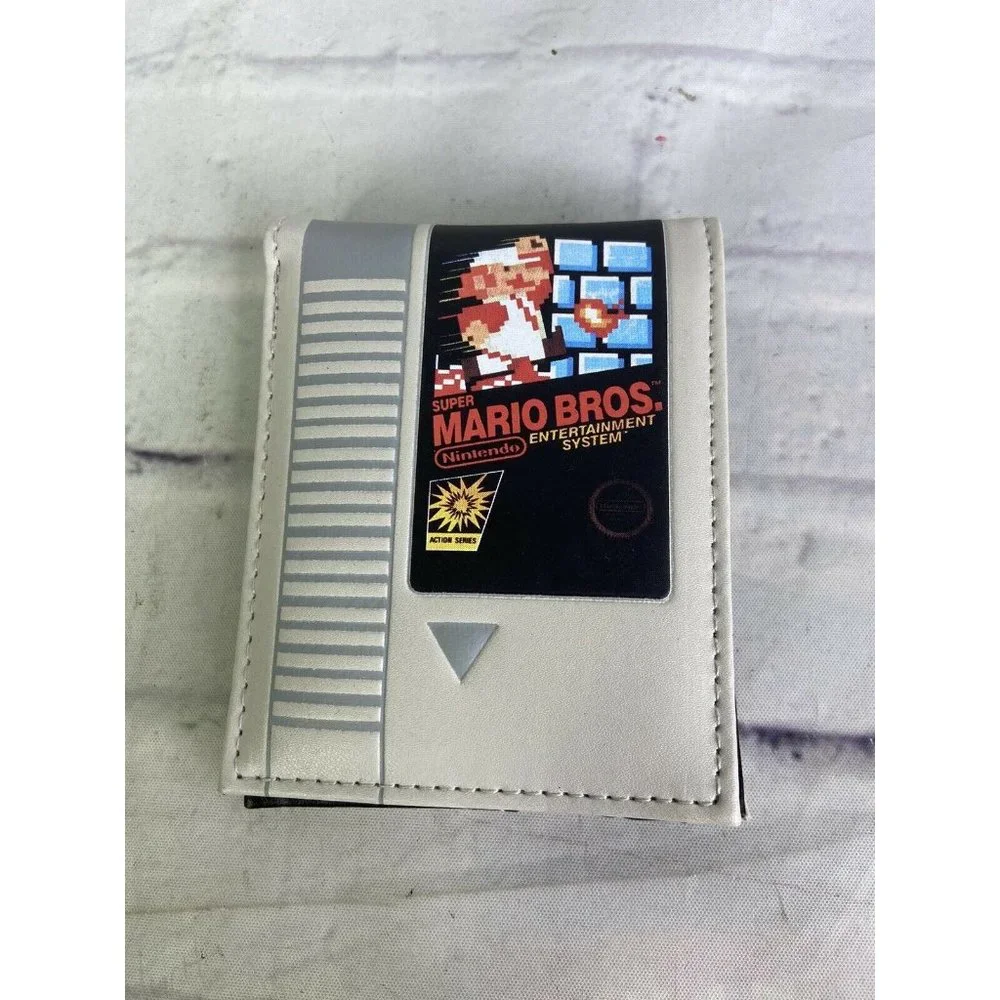Nintendo Super Mario Bros Cartridge Bifold Wallet PU